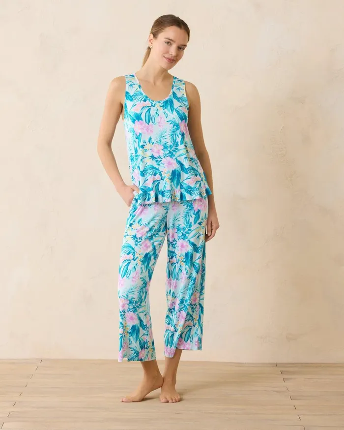 Tommy Bahama Short Sleeve and Shorts Pajama Set Cerulean Women Sleepwear Tommy Bahama Short Sleeve and Shorts Pajama Set Cerulean Women Sleepwear