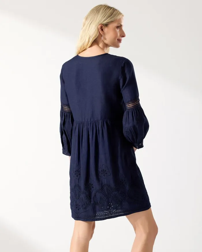 Tommy Bahama St Lucia LinenBlend Coverup Dress Mare Navy Women Dresses Tommy Bahama St Lucia LinenBlend Coverup Dress Mare Navy Women Dresses