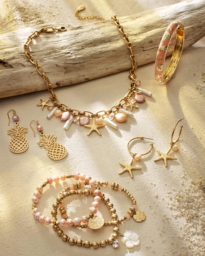 Tommy Bahama SunKissed Sunrise Drop Hoop Earrings Gold Women Jewelry Collections Tommy Bahama SunKissed Sunrise Drop Hoop Earrings Gold Women Jewelry Collections