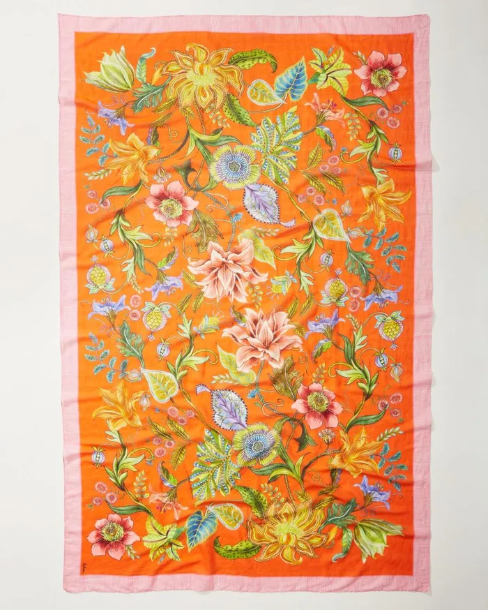 Tommy Bahama Sunkissed Botanic Pareo Tangerine Women Coverups
