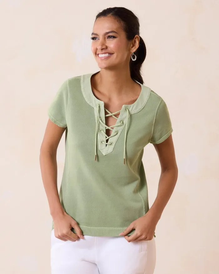 Tommy Bahama Sunray Cove LaceUp Top Margarita Women Tops and Shirts