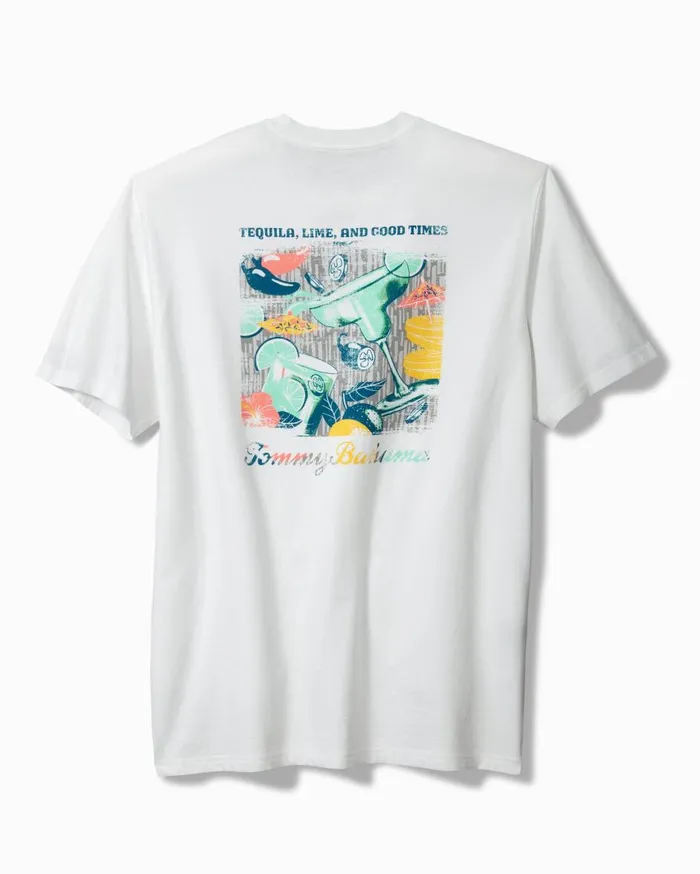 Tommy Bahama Tequila Lime And Good Times Graphic TShirt White Men TShirts