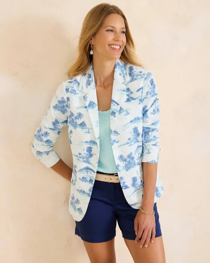 Tommy Bahama Two Palms CleanEdge Linen Jacket White Women Jackets Tommy Bahama Two Palms CleanEdge Linen Jacket White Women Jackets