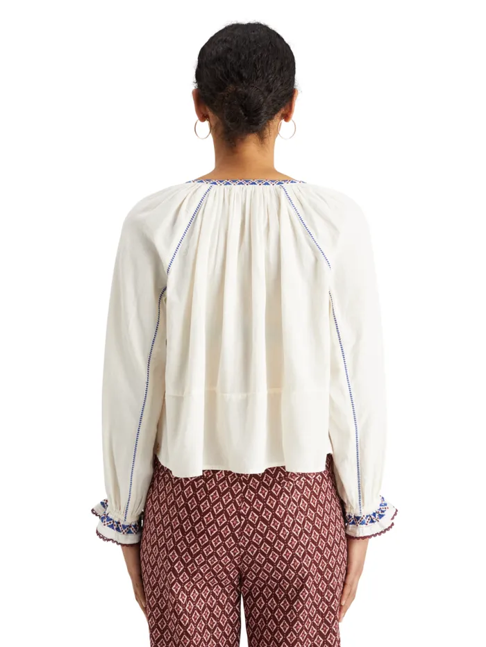 Top With Embroidery Details Soft Ice Women Scotch and Soda Tops and TShirts