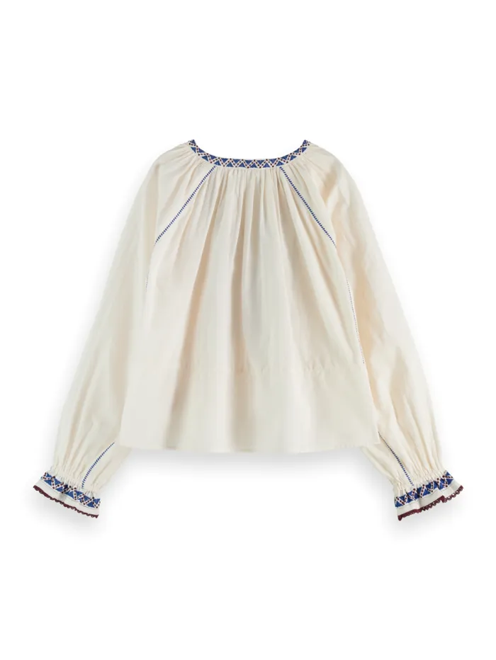 Top With Embroidery Details Soft Ice Women Scotch and Soda Tops and TShirts