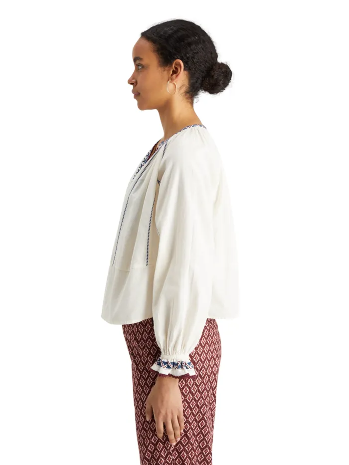 Top With Embroidery Details Soft Ice Women Scotch and Soda Tops and TShirts