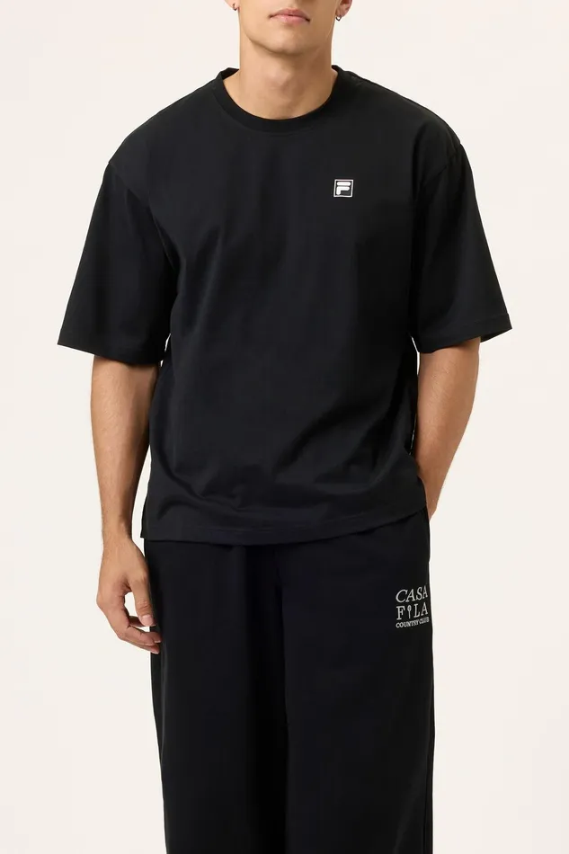 Tops and TShirts Men Fila Country Club Golf Course Map Box Tee 001 Black Tops and TShirts Men Fila Country Club Golf Course Map Box Tee 001 Black