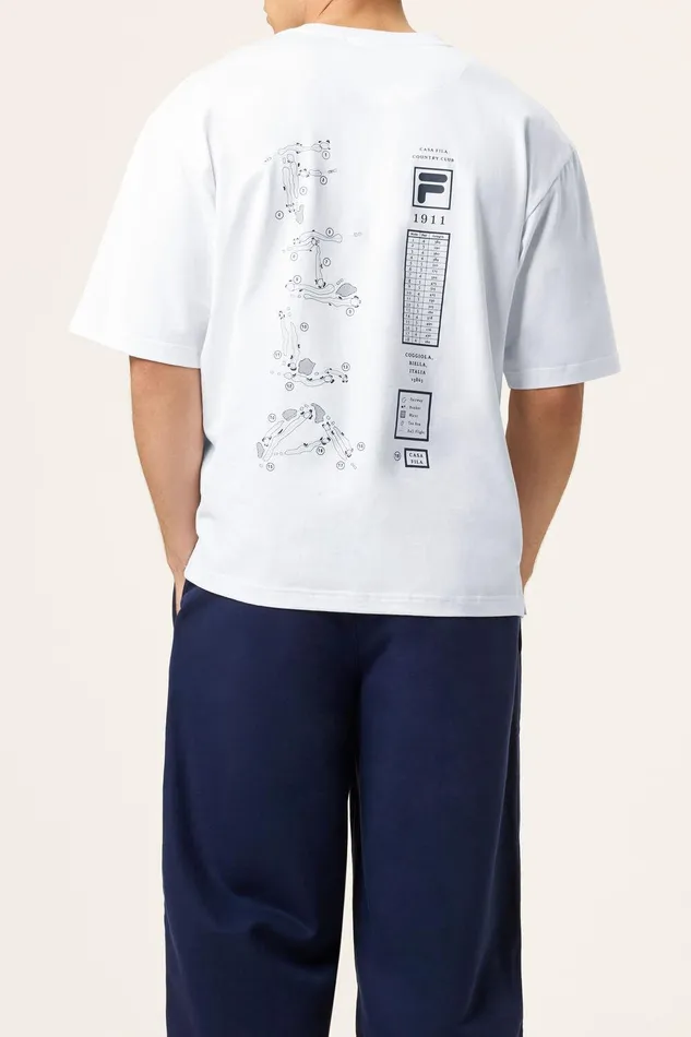 Tops and TShirts Men Fila Country Club Golf Course Map Box Tee 100 White Tops and TShirts Men Fila Country Club Golf Course Map Box Tee 100 White