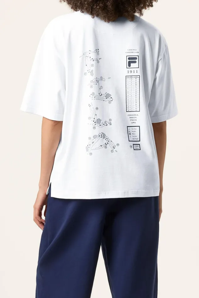 Tops and TShirts Men Fila Country Club Golf Course Map Box Tee 100 White Tops and TShirts Men Fila Country Club Golf Course Map Box Tee 100 White