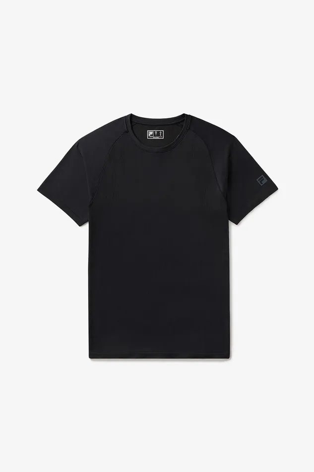 Tops and TShirts Men Fila Lucky Ace Short Sleeve Seamless Crew 001 Black