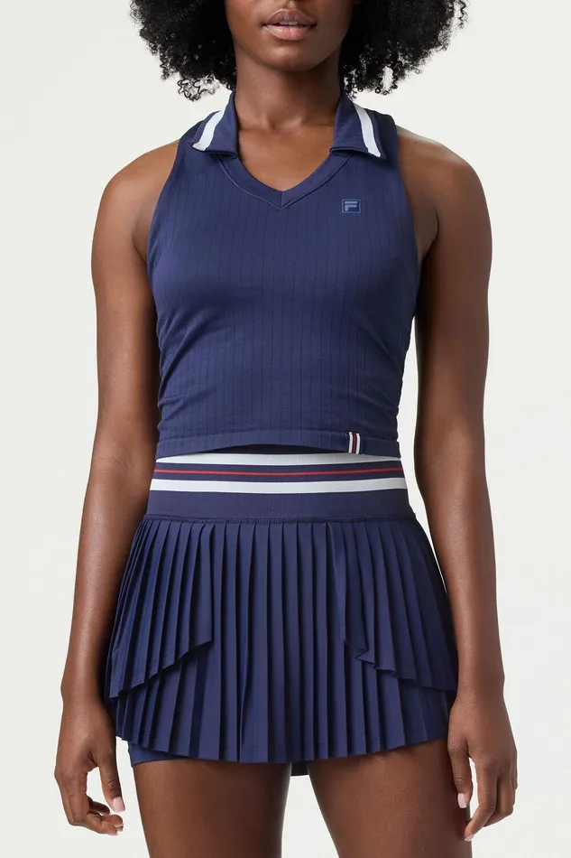 Tops and TShirts Women Fila Challenger Seamless Polo Tank 488 Filanavyfilaredgardenia Tops and TShirts Women Fila Challenger Seamless Polo Tank 488 Filanavyfilaredgardenia
