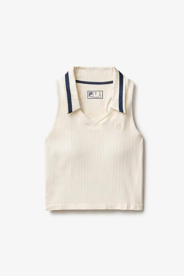 Tops and TShirts Women Fila Challenger Seamless Polo Tank 922 Gardeniafilanavy