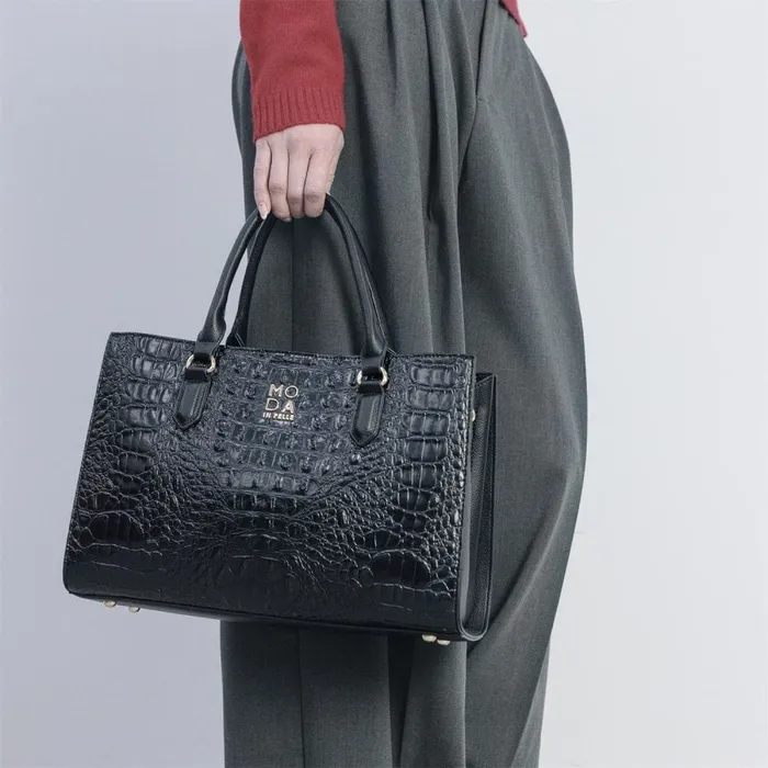 Tote Bags Women Moda In Pelle Blair Bag Black Porvair