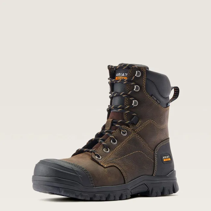 Treadfast 8034 Waterproof Steel Toe Work Boot Dark Brown Men Ariat Work Boots