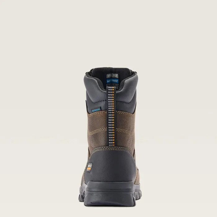 Treadfast 8034 Waterproof Steel Toe Work Boot Dark Brown Men Ariat Work Boots