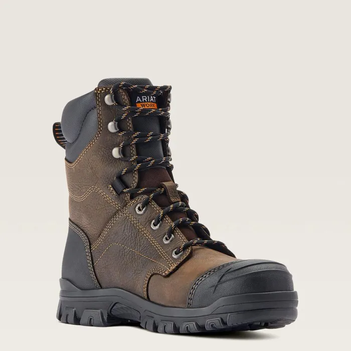 Treadfast 8034 Waterproof Steel Toe Work Boot Dark Brown Men Ariat Work Boots