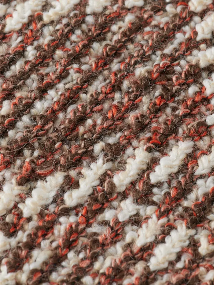 TURTLE NECK JACQUARD EXTRA DROPPED SHOULDER SWEATER Brown Melange Men Scotch and Soda Knitwear TURTLE NECK JACQUARD EXTRA DROPPED SHOULDER SWEATER Brown Melange Men Scotch and Soda Knitwear