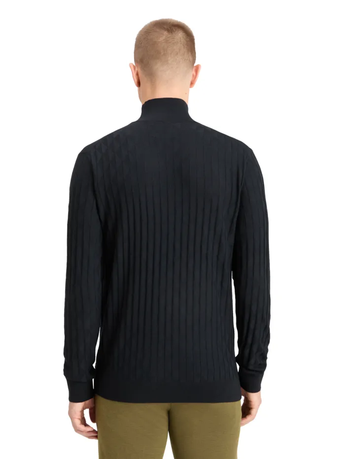 TURTLE NECK REGULAR FIT RELIEF STITCH SWEATER Black Men Scotch and Soda Knitwear TURTLE NECK REGULAR FIT RELIEF STITCH SWEATER Black Men Scotch and Soda Knitwear