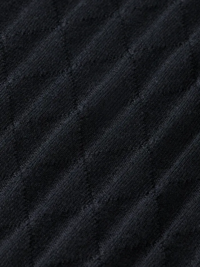 TURTLE NECK REGULAR FIT RELIEF STITCH SWEATER Black Men Scotch and Soda Knitwear TURTLE NECK REGULAR FIT RELIEF STITCH SWEATER Black Men Scotch and Soda Knitwear