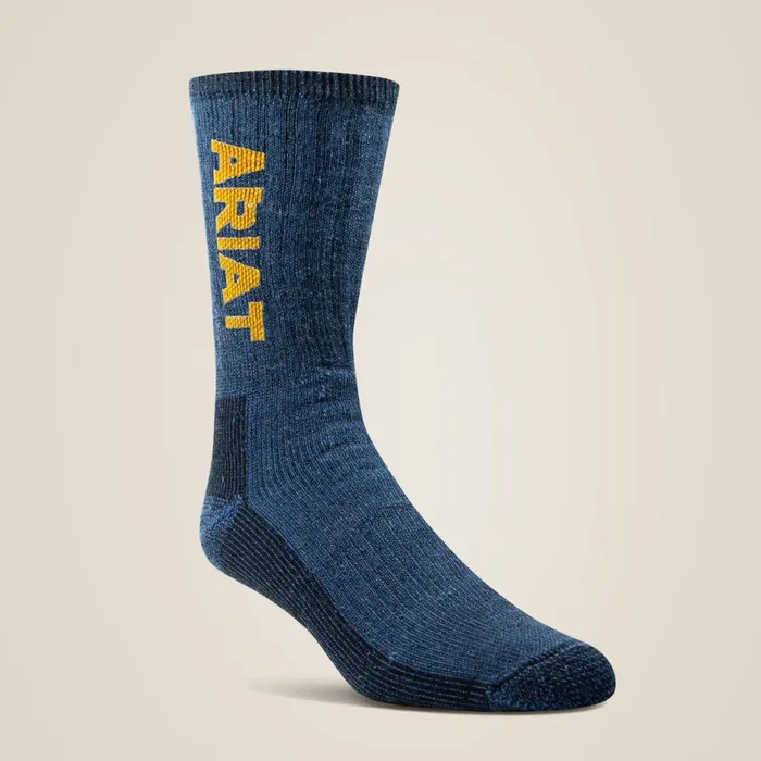 Ultimate Thermal Wool Blend Work Sock 2 Pair Pack Denim MenWomen Ariat Socks
