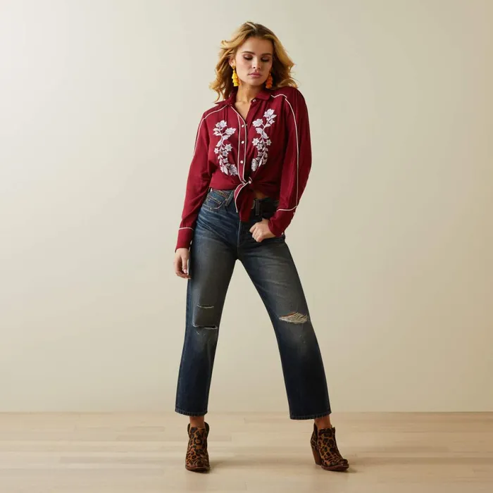 Ultra High Rise Tomboy Straight Jean Bora Bora Women Ariat Denim