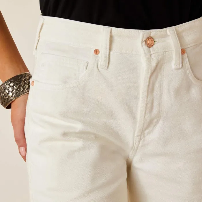 Ultra High Rise Tomboy Wide White Women Ariat Denim