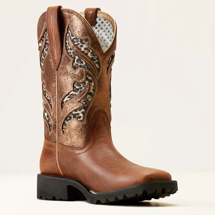 Unbridled Rancher VentTEK Western Boot Hickory Smokecopper Metallic Women Ariat Western Boots