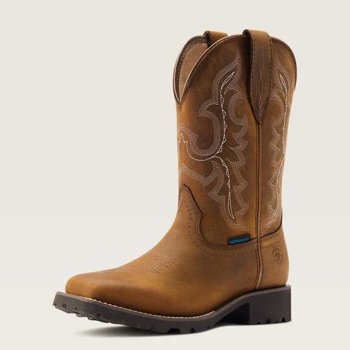 Unbridled Rancher Waterproof Western Boot Oily Distressed Tan Women Ariat Western Boots