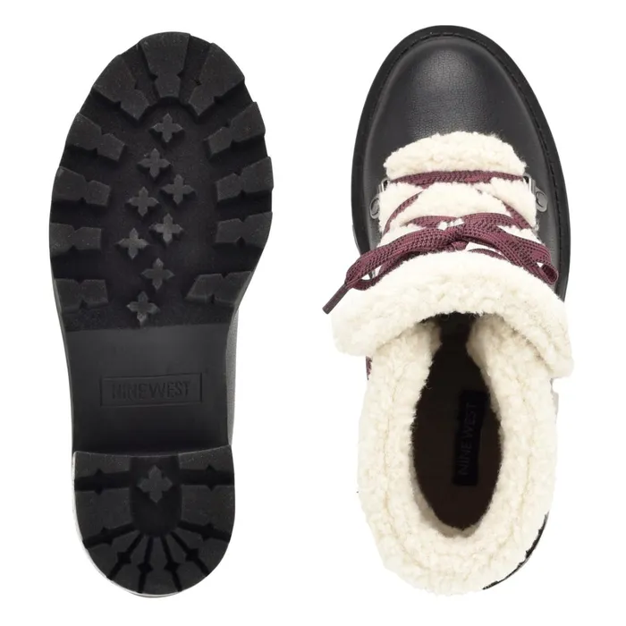 Unise Lug Sole Booties Black Women Nine West Boots and Booties