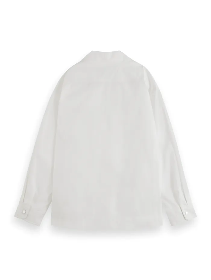 UTILITY SHIRT WITH ZIP White Women Scotch and Soda Sweatshirts and Hoodies