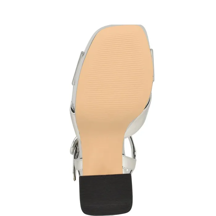 Vallen Strappy Platform Sandals Silver Women Nine West Heeled Vallen Strappy Platform Sandals Silver Women Nine West Heeled