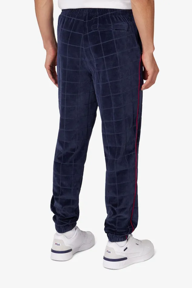 Velour Sets Men Fila Ivy League Velour Track Pant 431 Fila Navyfila Red