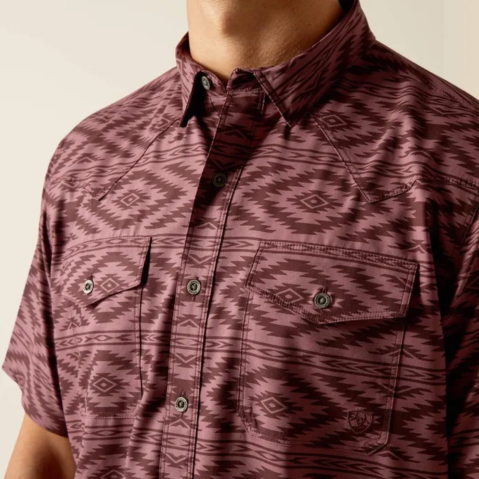 VentTEK Western Fitted Shirt Dark Redwood Men Ariat Button Down Shirts VentTEK Western Fitted Shirt Dark Redwood Men Ariat Button Down Shirts