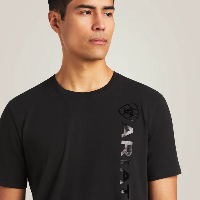 Vertical Logo TShirt Black Men Ariat TShirts and Polos Vertical Logo TShirt Black Men Ariat TShirts and Polos