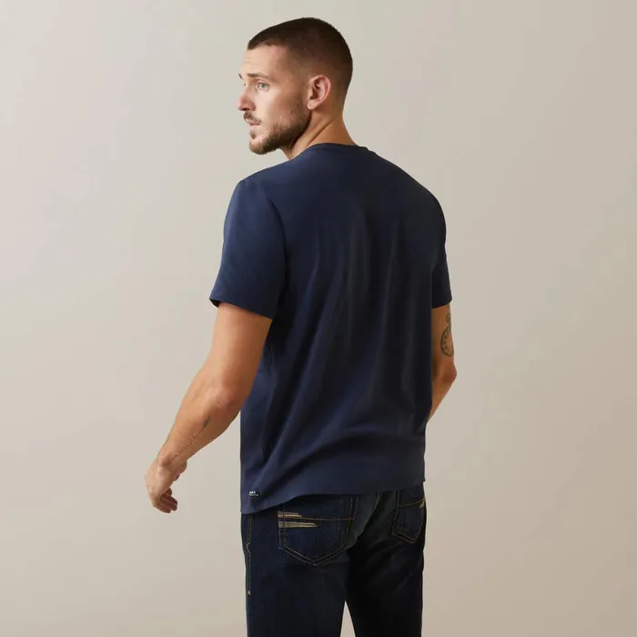 Vertical Logo TShirt Navy Men Ariat TShirts and Polos Vertical Logo TShirt Navy Men Ariat TShirts and Polos