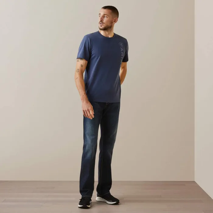 Vertical Logo TShirt Navy Men Ariat TShirts and Polos Vertical Logo TShirt Navy Men Ariat TShirts and Polos