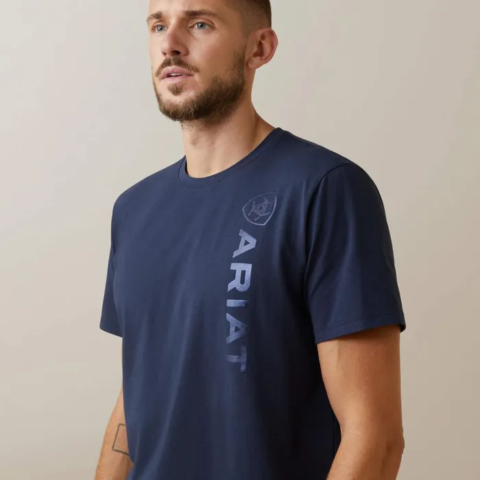 Vertical Logo TShirt Navy Men Ariat TShirts and Polos Vertical Logo TShirt Navy Men Ariat TShirts and Polos