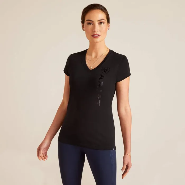 Vertical Logo V TShirt Black Women Ariat TShirts and Tops