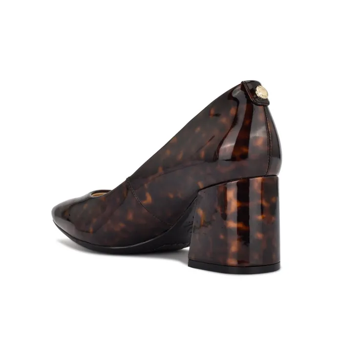 Vibe 92159 Block Heel Pumps Brown Tortoise Women Nine West Pumps