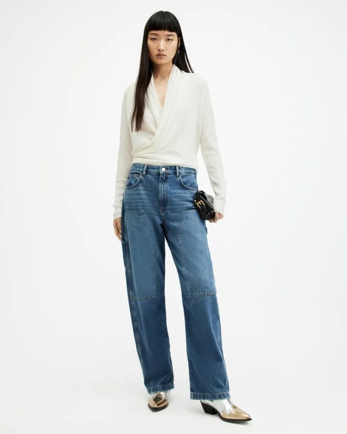 Waisson Pirate Lightweight Cardigan Chalk White Women AllSaints Sweaters