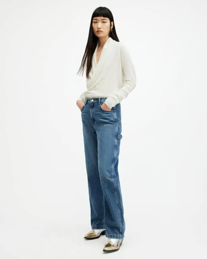 Waisson Pirate Lightweight Cardigan Chalk White Women AllSaints Sweaters