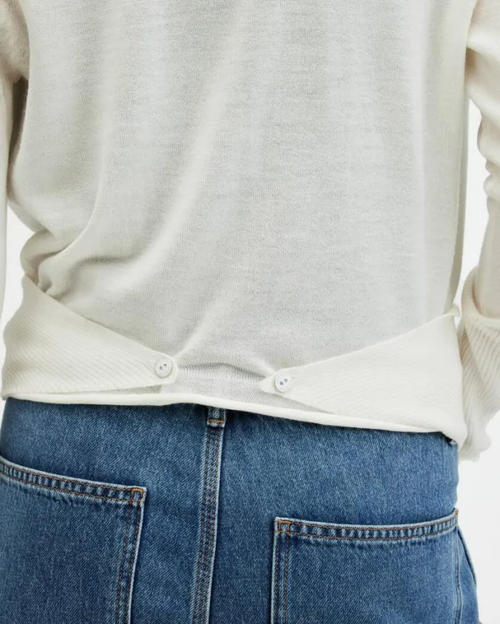 Waisson Pirate Lightweight Cardigan Chalk White Women AllSaints Sweaters