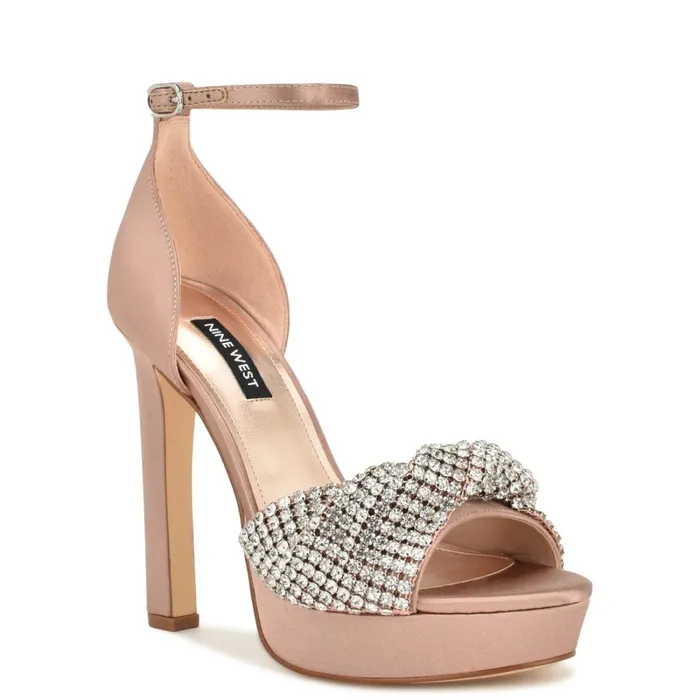 Wary Dress Sandals Natural Women Nine West Heeled Wary Dress Sandals Natural Women Nine West Heeled