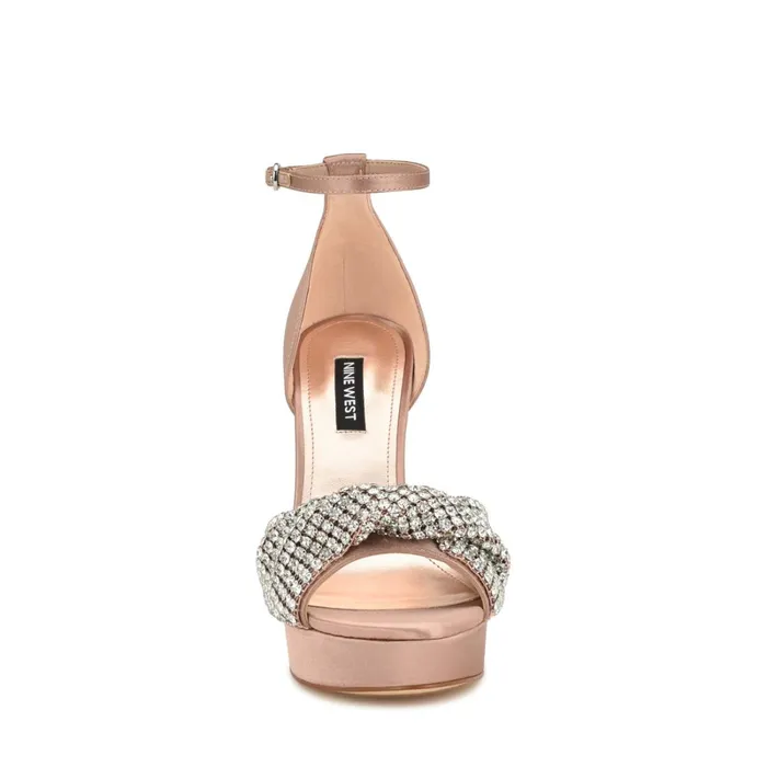 Wary Dress Sandals Natural Women Nine West Heeled Wary Dress Sandals Natural Women Nine West Heeled