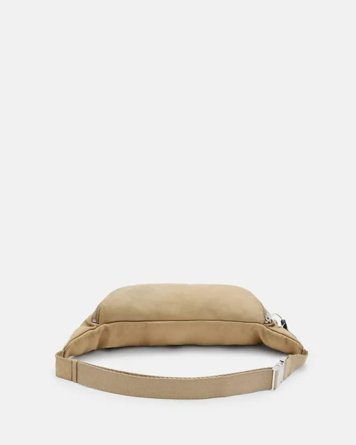 Washed Leather Bum Bag Sand Beige Men AllSaints Bags and Wallets