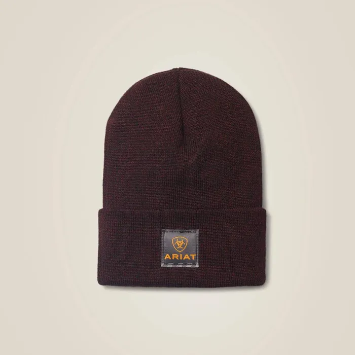 Watch Cap Burgundyblack Men Ariat Hats and Caps