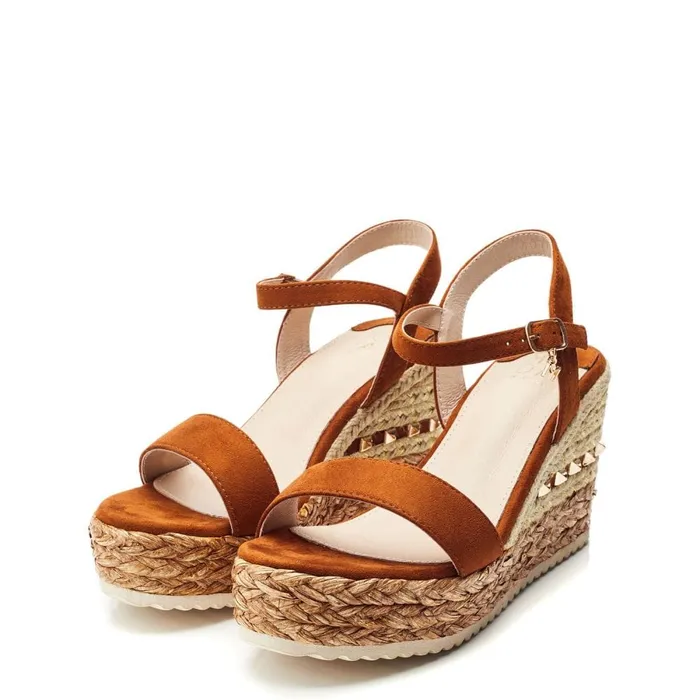 Wedge Sandals Women Moda In Pelle Erynn Tan Alcantara