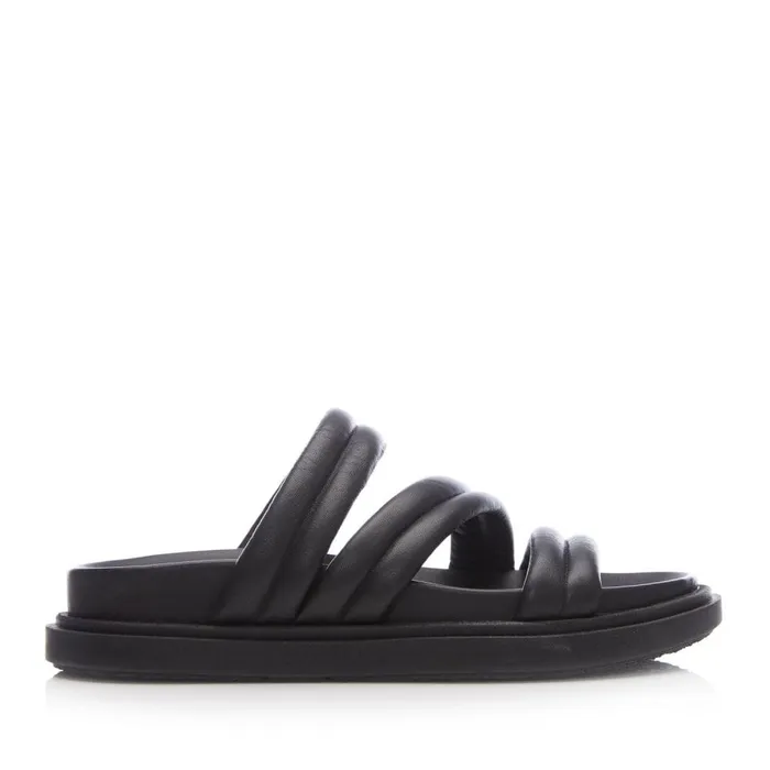 Wedge Sandals Women Moda In Pelle Oletta Black Leather