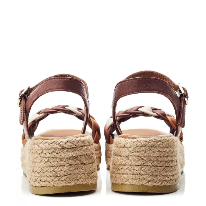 Wedge Sandals Women Moda In Pelle Shoon Sh Adrienne Off White Leather