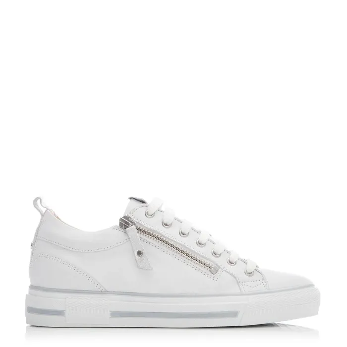 Wedge Trainers Women Moda In Pelle Brayleigh White 8211 Silver Leather